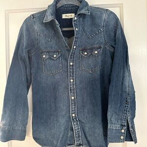 Madewell denim western button down